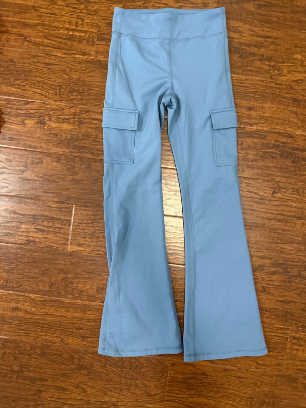 90 Degree By Reflex Light Blue flared insulated leggings